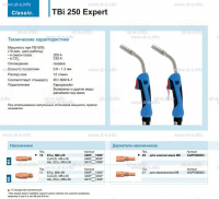 Горелка для полуавтоматической сварки TBi 250 Expert, длина 3 m. - st-e.info - Москва