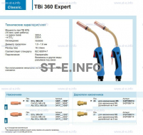 Горелка для полуавтоматической сварки TBi 360 Expert, длина 3 m. - st-e.info - Москва