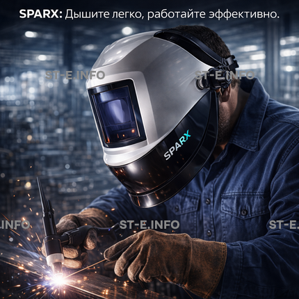 Маска сварщика Sparx с устройством подачи воздуха - st-e.info - Москва